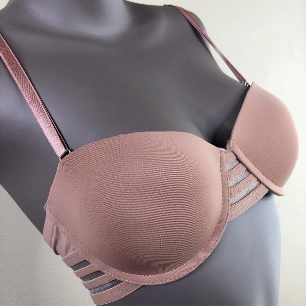 Vince Camuto Strappy Underwire Seamless Push Up Bra 34B